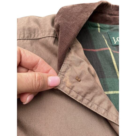 J Crew 90's Oarsman Barn Jacket, Flannel Lined Chore Coat | Mens L, Brown - Picture 12 of 16